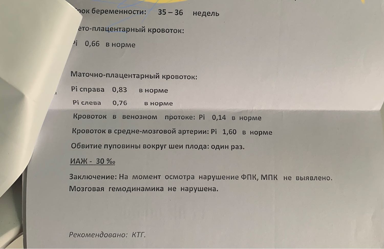 Привет всем!!! 35н маловодие 30% , у кого так было?? 
И нарушение фпк!... 