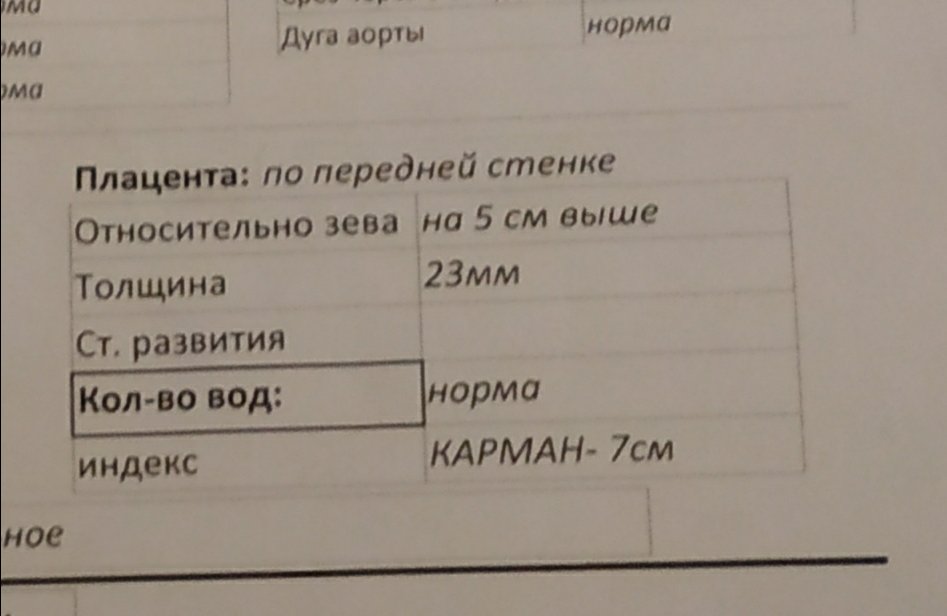 Девочки, привет. Кол-во вод норма написано, карман 7 см. Не маловодие ... 