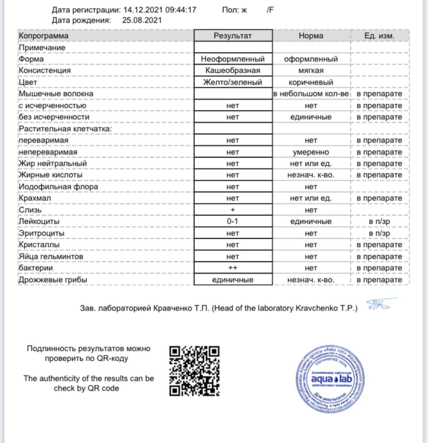 Мамочки привет, скажите пожалуйста нормальный ли анализ кала? Педиатры... 