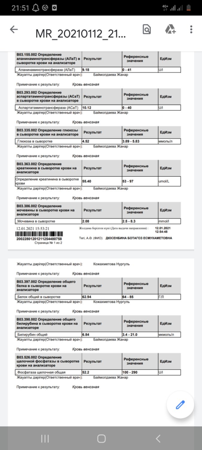 Здравствуйте, девченки!
Сегодня сдавала анализы, результаты норма кром... 